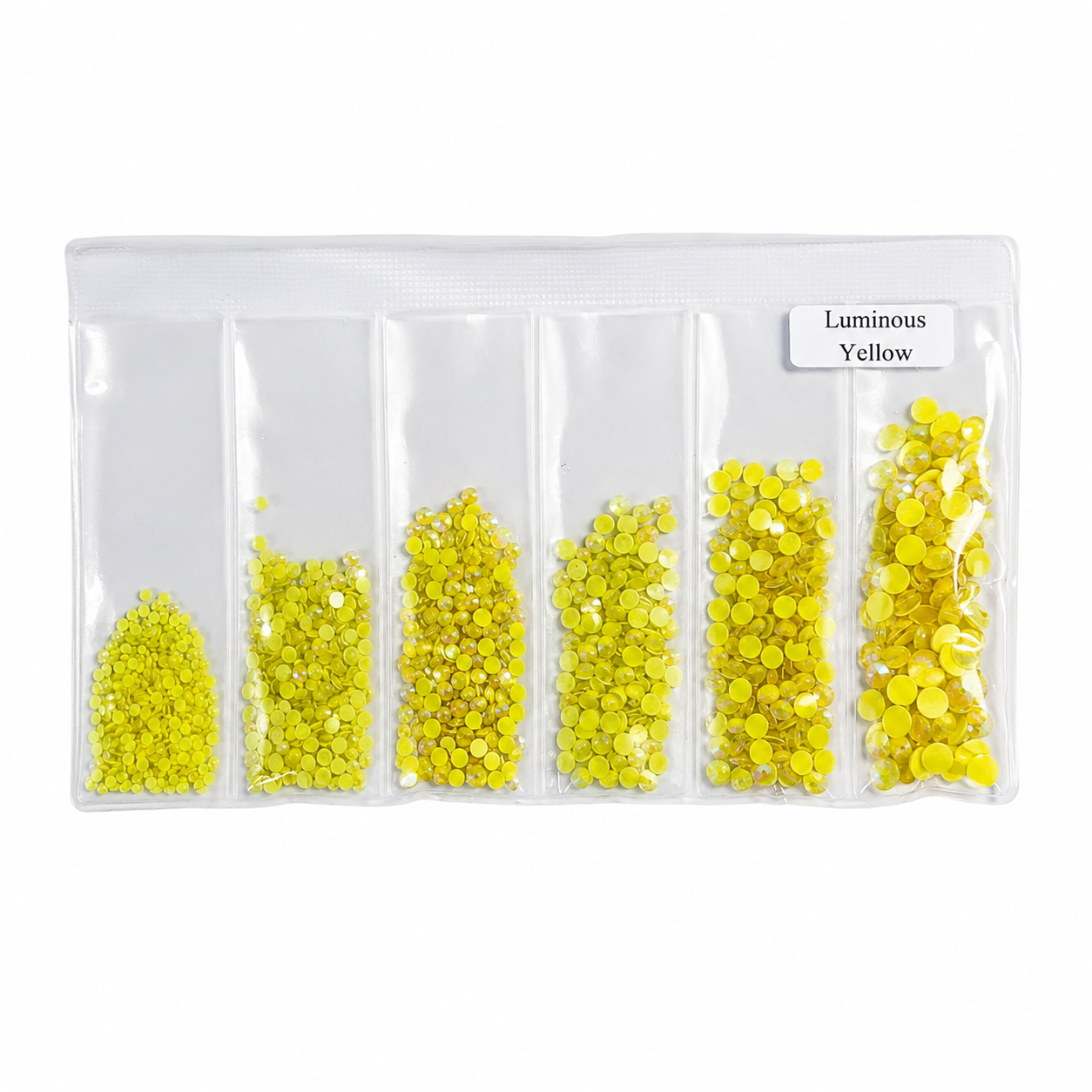 Glass Rhinestones - GLOW IN THE DARK - Luminous Yellow