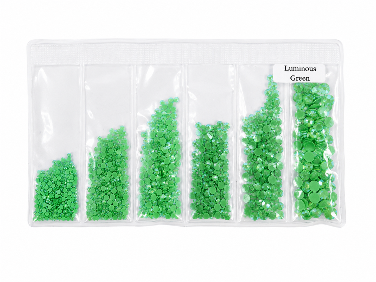 Glass Rhinestones - GLOW IN THE DARK - Luminous Green