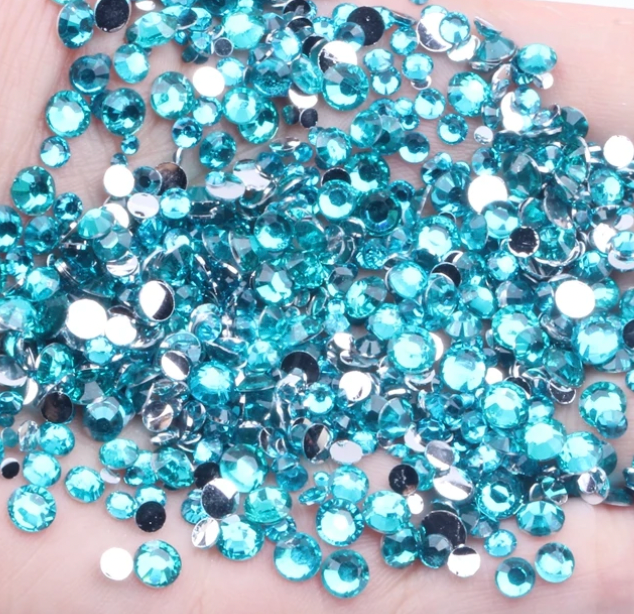 Aquamarine - Silverback Rhinestones