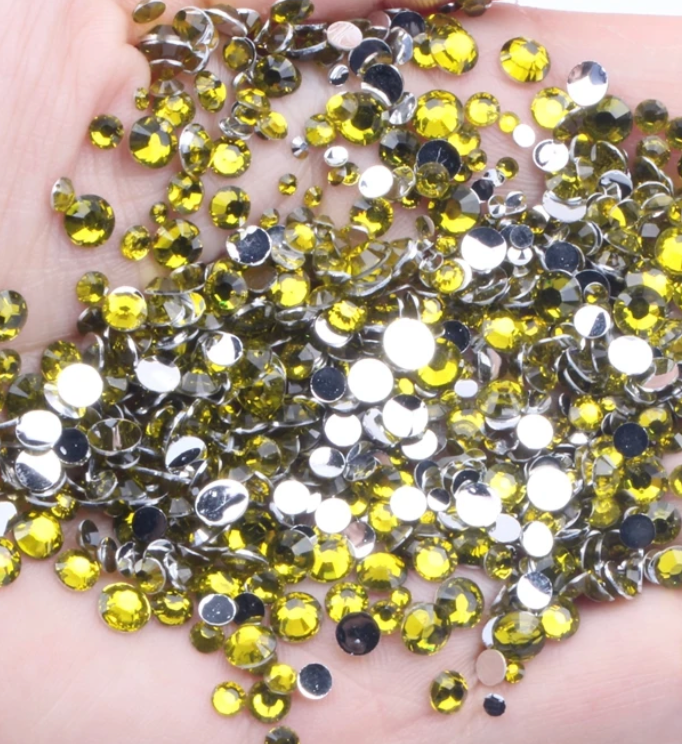 Olive Green- Silverback Rhinestones