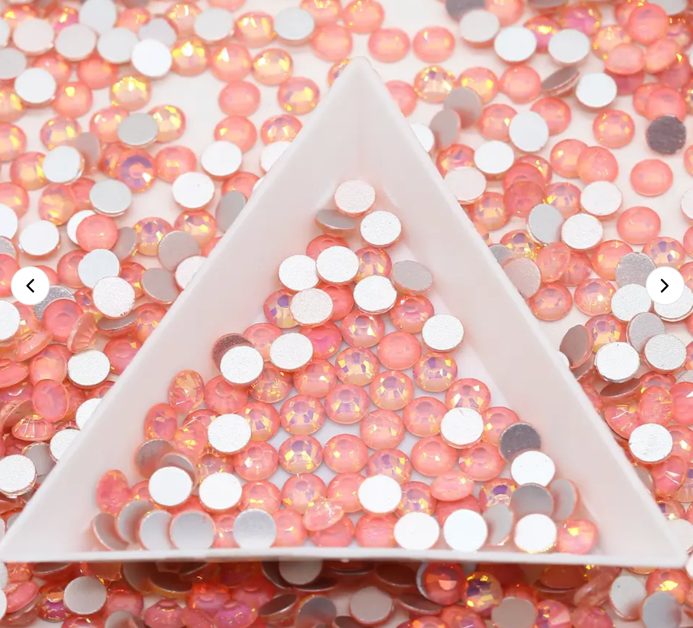 Glass Rhinestones - Shimmer Opal - Peach