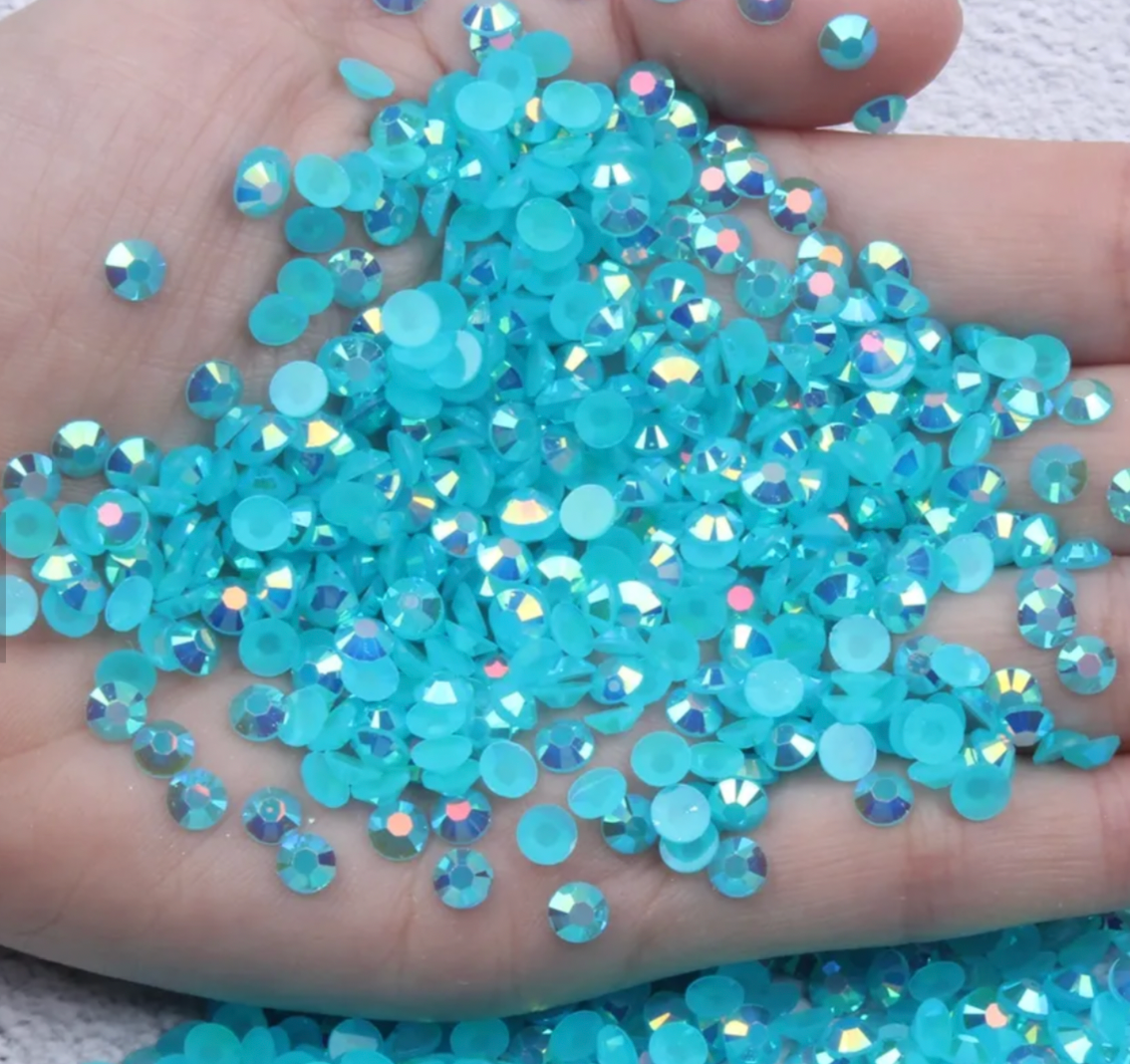 Aqua - AB Jelly Rhinestones