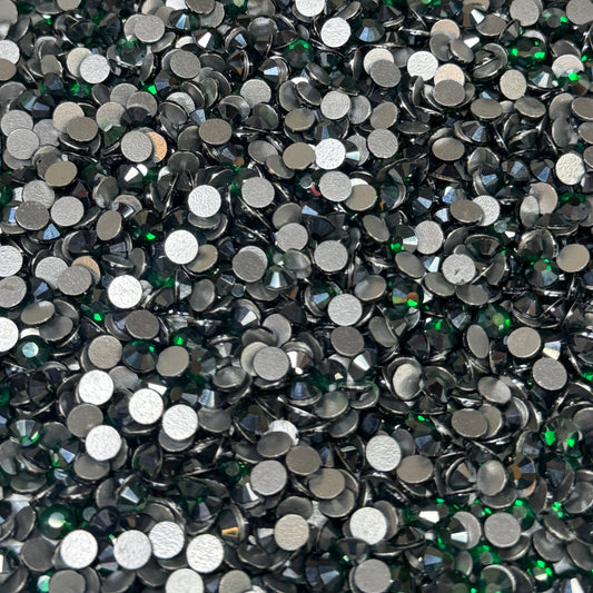 Glass Rhinestones - Emerald AB