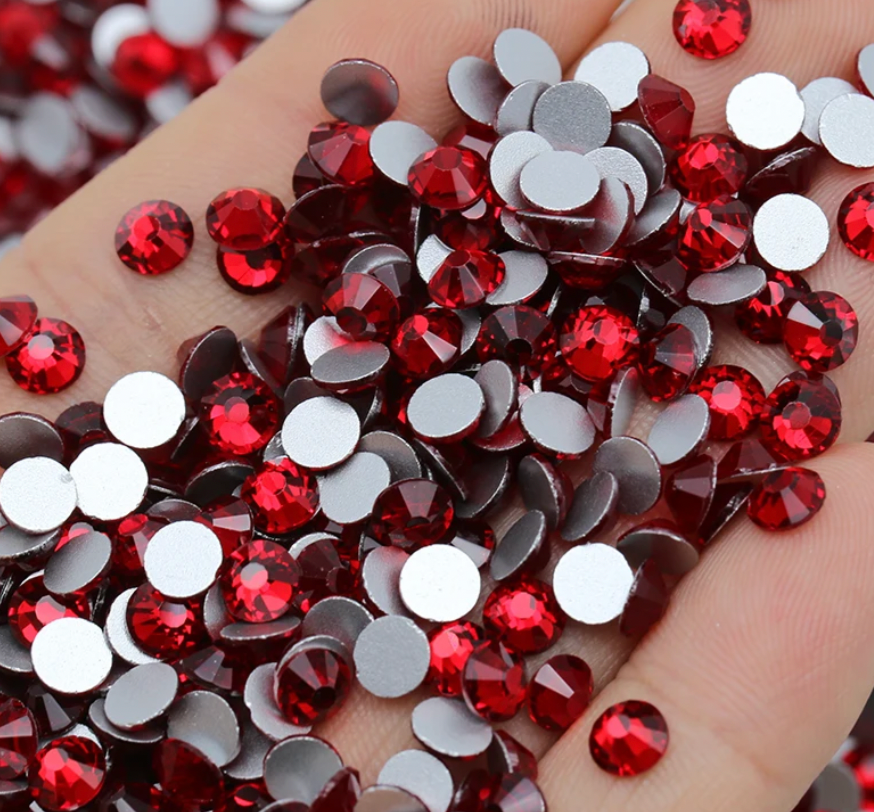 Glass Rhinestones - Red Red Rose