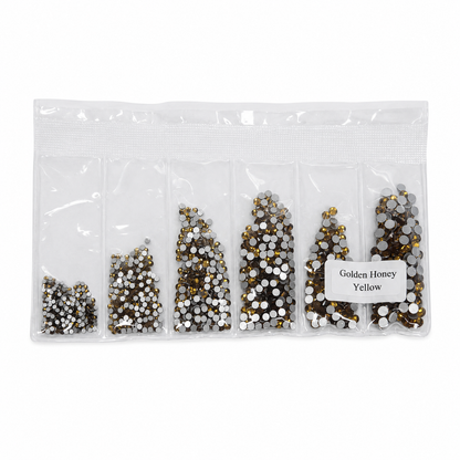 Glass Rhinestones - Golden Honey Yellow