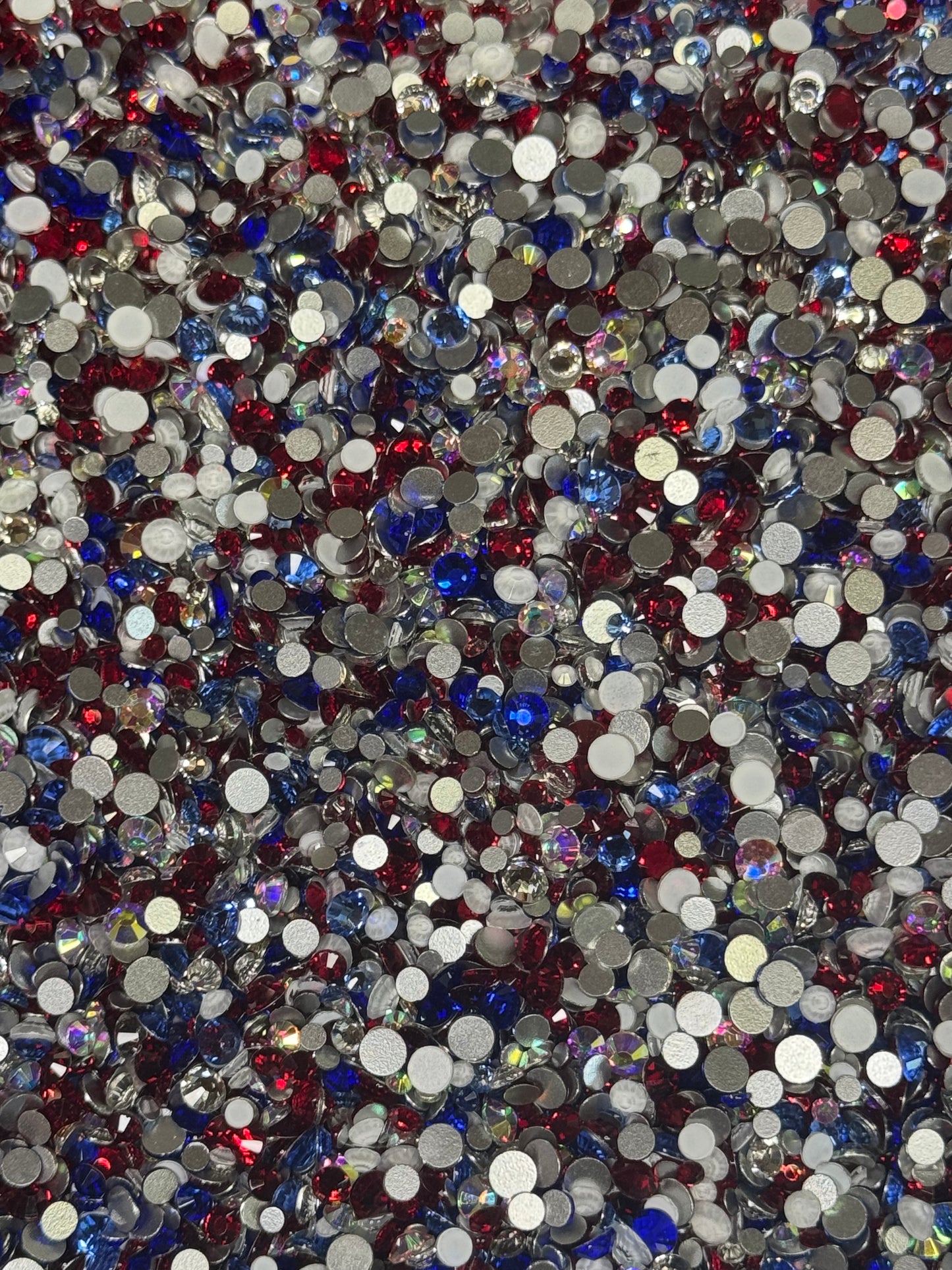 Glass Mix - Red, White & Bling