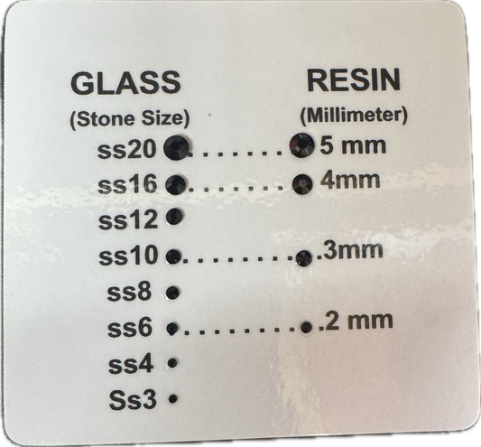 Rhinestone Size Chart