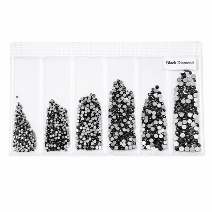 Glass Rhinestones - Black Diamond