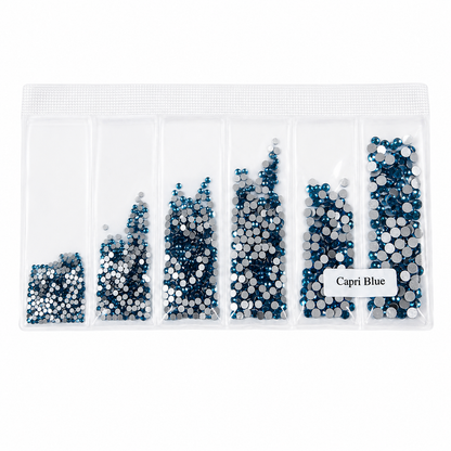Glass Rhinestones - Capri Blue