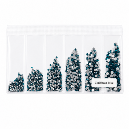 Glass Rhinestones - Caribbean Blue