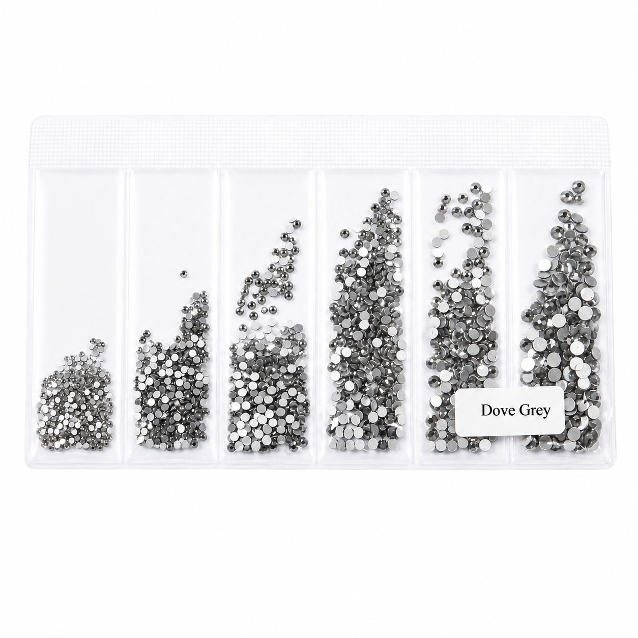 Glass Rhinestones - Dove Grey