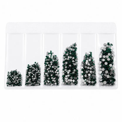 Glass Rhinestones - Emerald AB