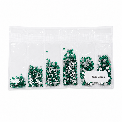 Glass Rhinestones - Jade Green