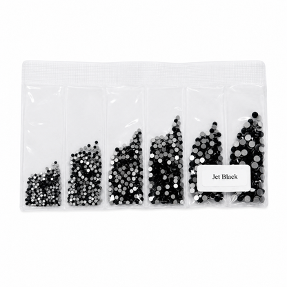 Glass Rhinestones - Jet Black