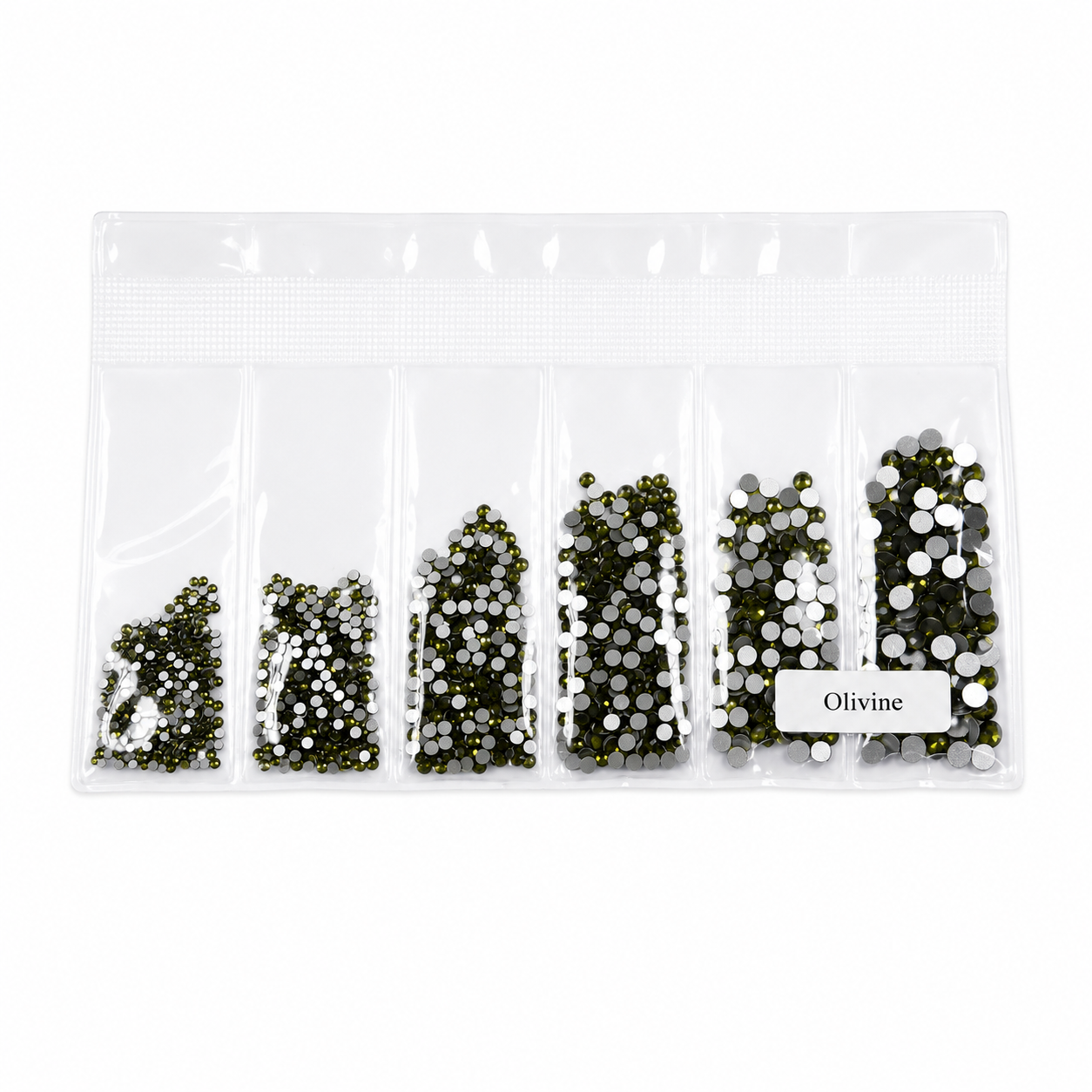 Glass Rhinestones - Olivine Green