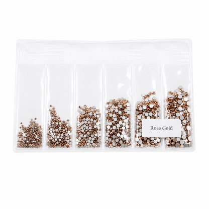 Glass Rhinestones - Rose Gold