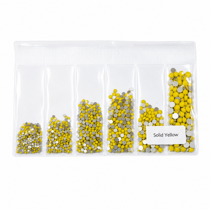 Glass Rhinestones - Solid Yellow