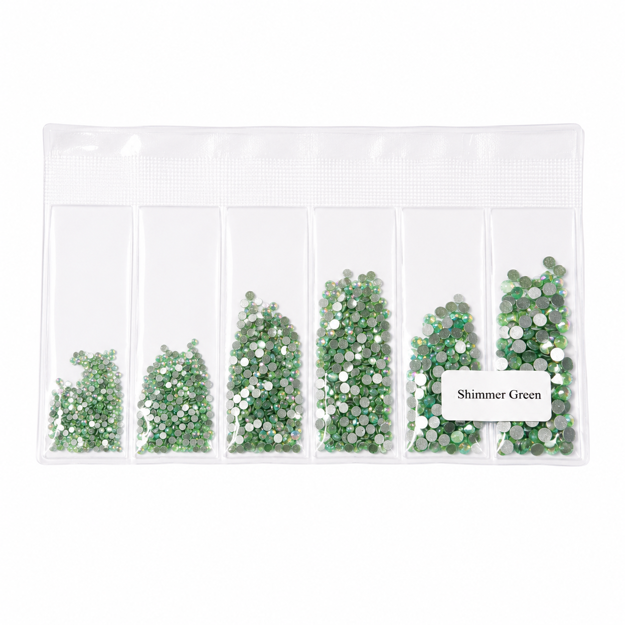 Glass Rhinestones - Shimmer Opal - Green