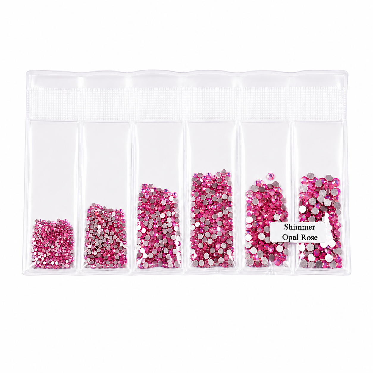 Glass Rhinestones - Shimmer Opal - Rose Pink