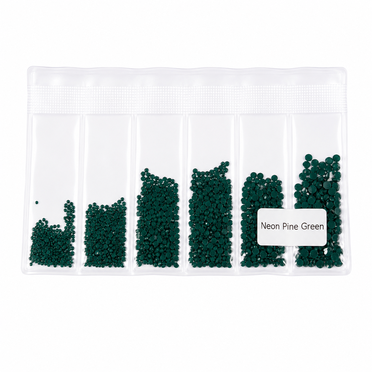 Glass Rhinestones - Neon Pine Green