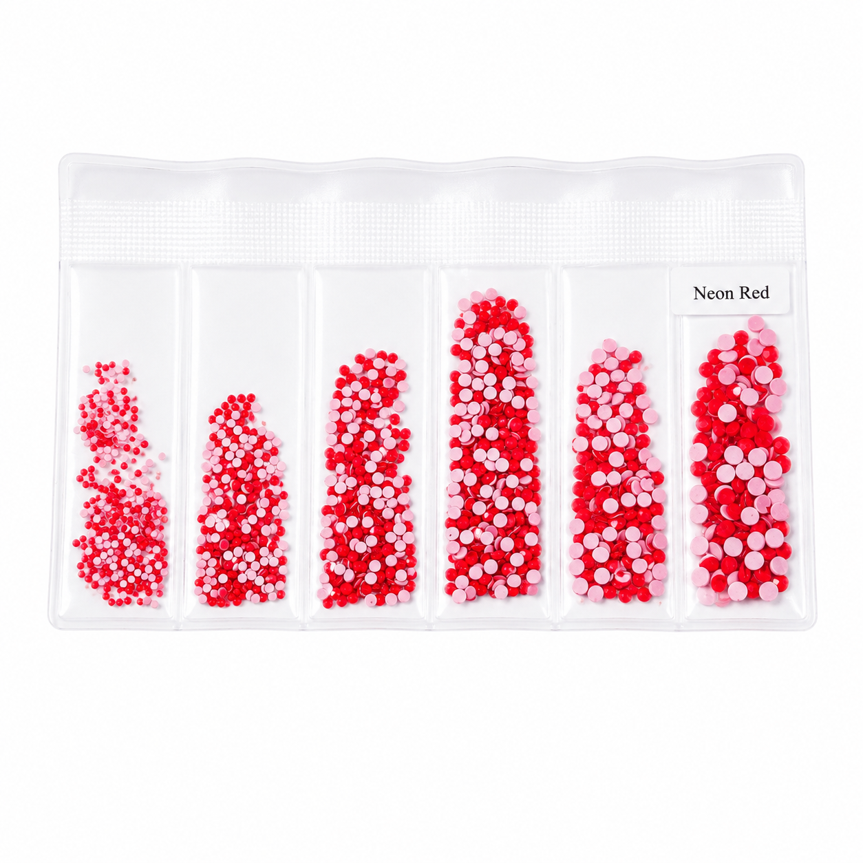 Glass Rhinestones - Neon Red