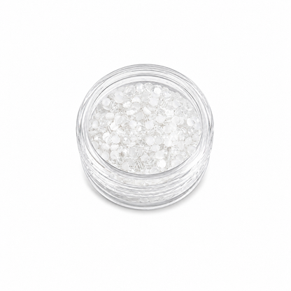 Glass Rhinestones - Neon White (Winter White)