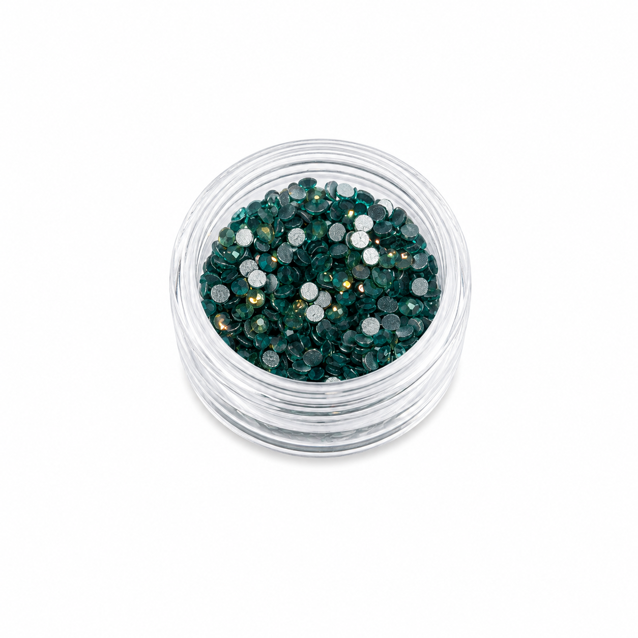 Glass Rhinestones - Shimmer Opal - Forrest Green