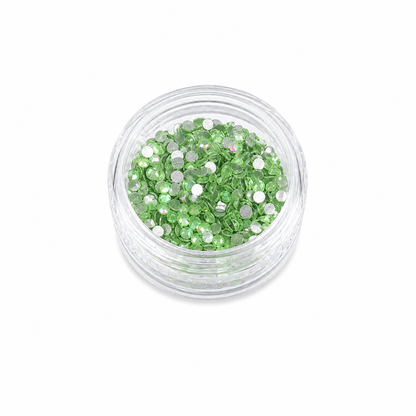 Glass Rhinestones - Shimmer Opal - Green