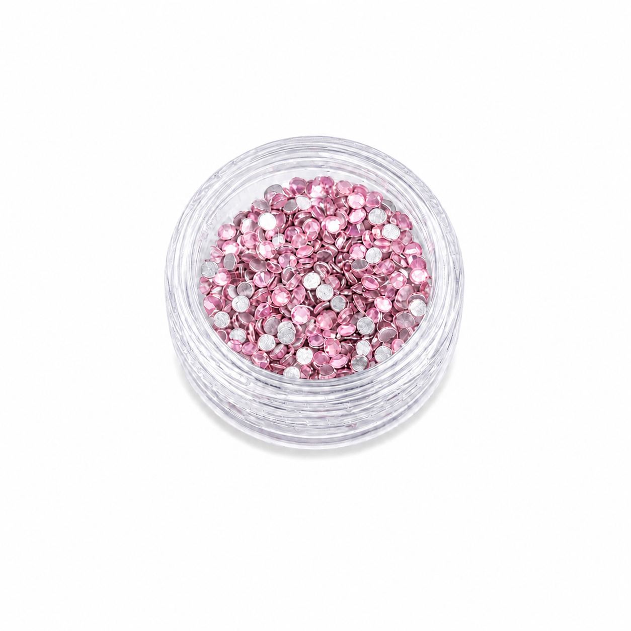 Glass Rhinestones - Shimmer Opal - Rose Pink