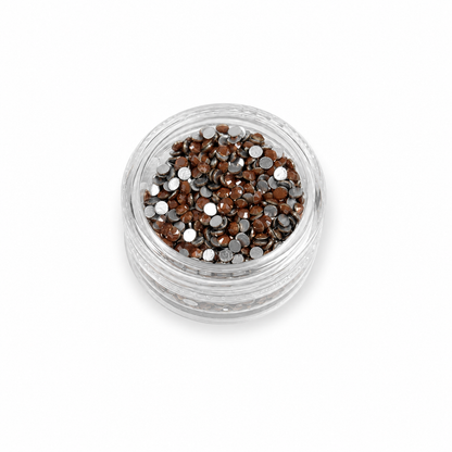 Glass Rhinestones - Alabaster Caramel