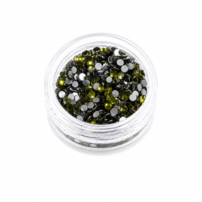 Glass Rhinestones - Olivine Green