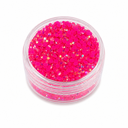 Neon Pink - AB Jelly Rhinestones