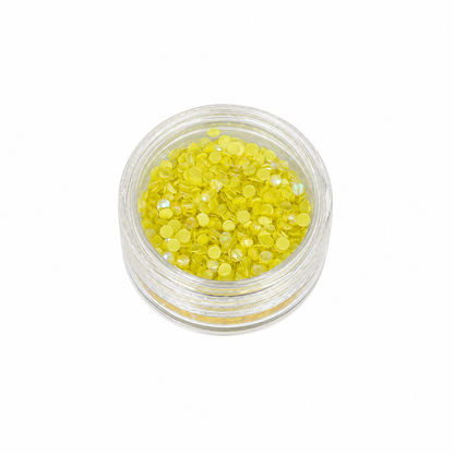 Glass Rhinestones - GLOW IN THE DARK - Luminous Yellow