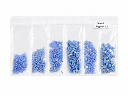 Glass Rhinestones - GLOW IN THE DARK - Neon Lt Sapphire AB