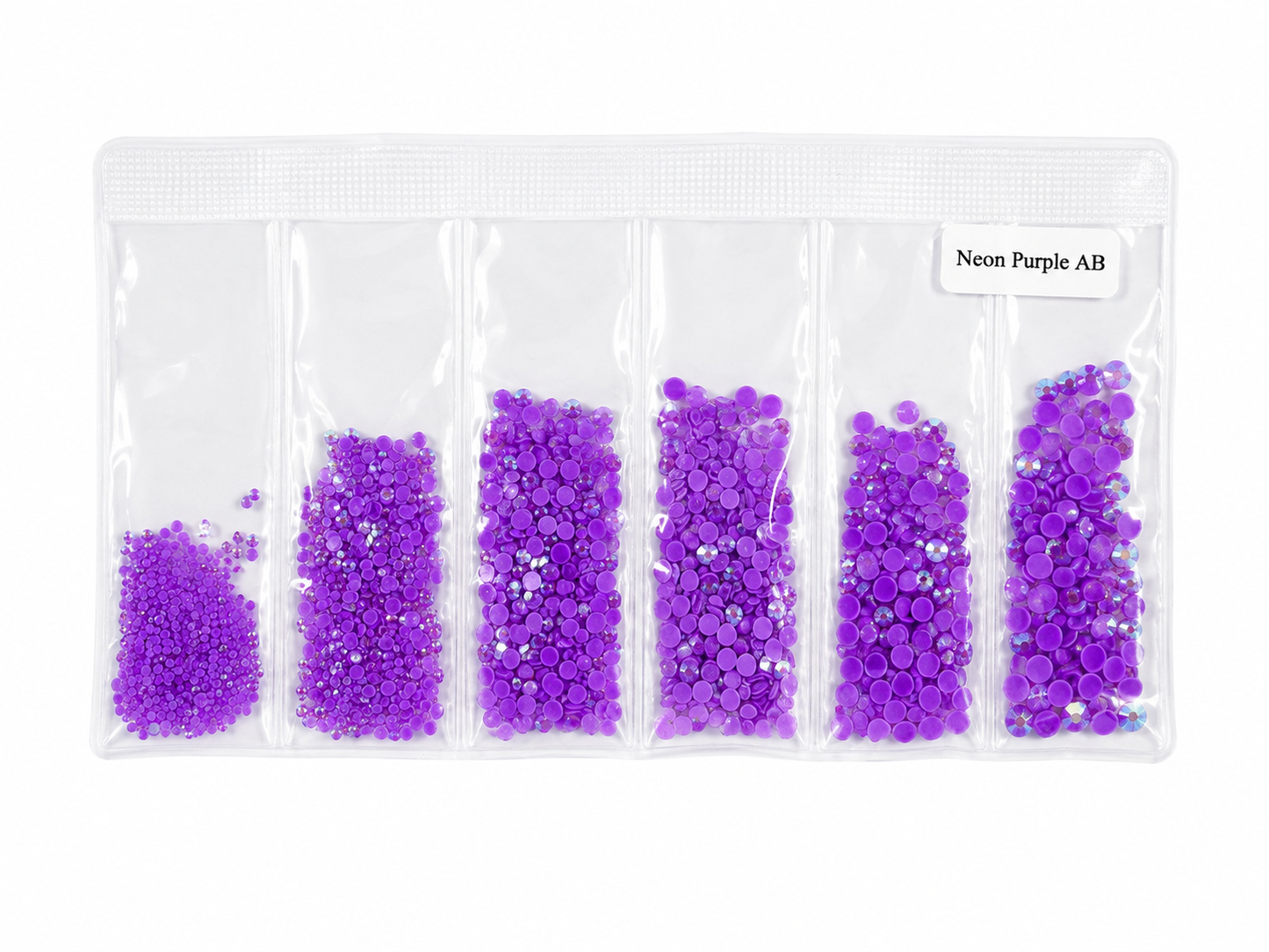 Glass Rhinestones - GLOW IN THE DARK - Neon Purple AB