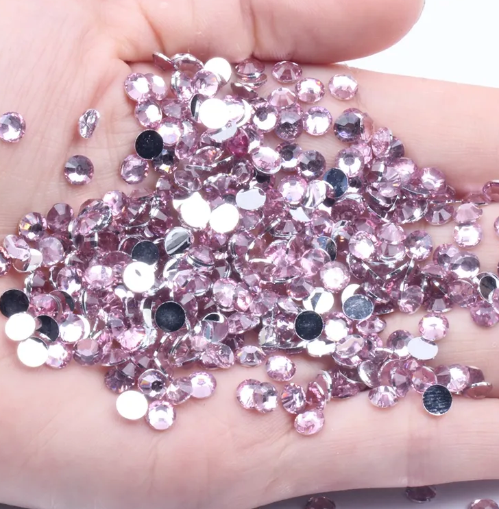 Pink Lady - Clear Silverback Rhinestones