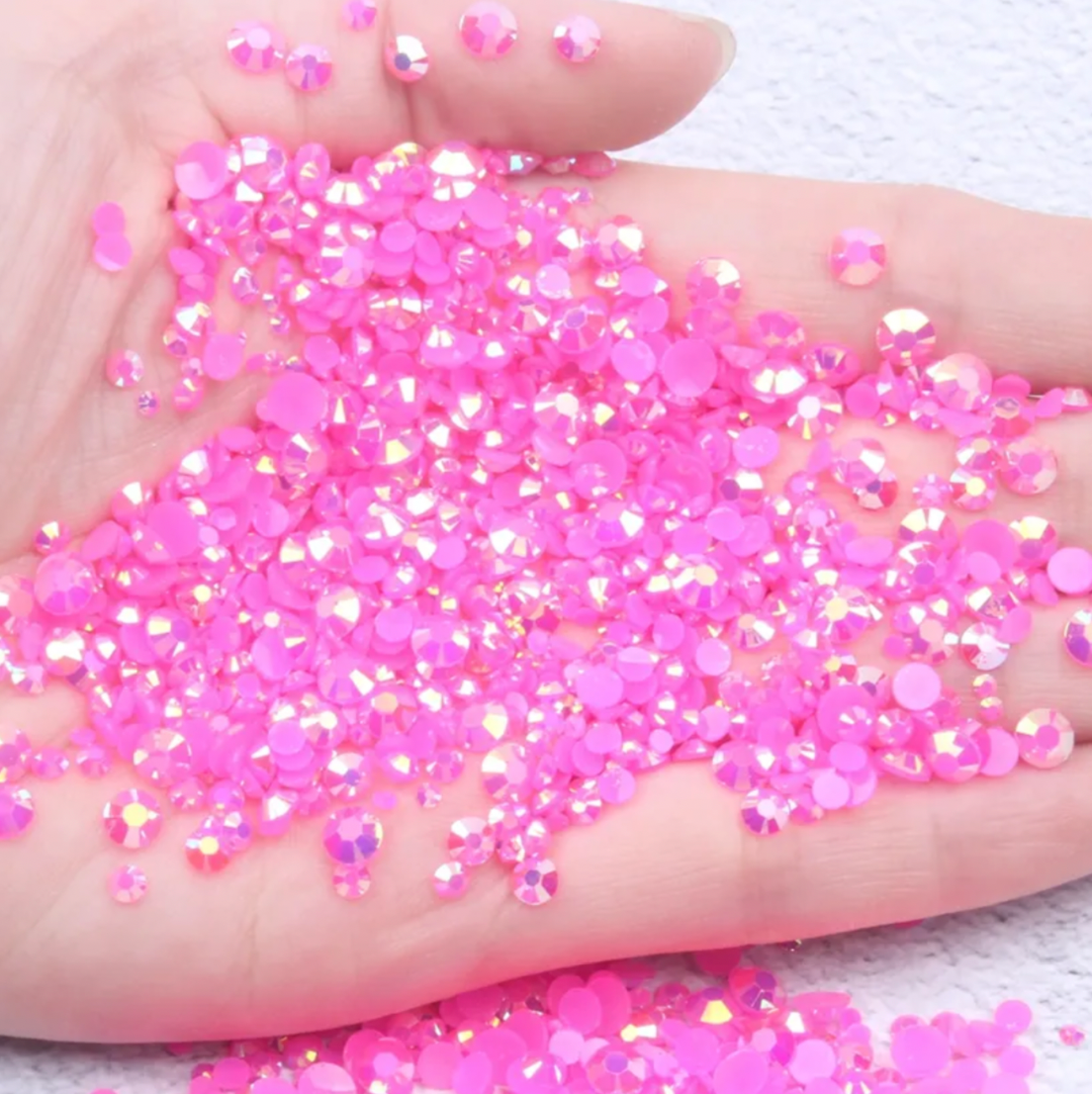 Neon Pink - AB Jelly Rhinestones – Brooke's Boutique