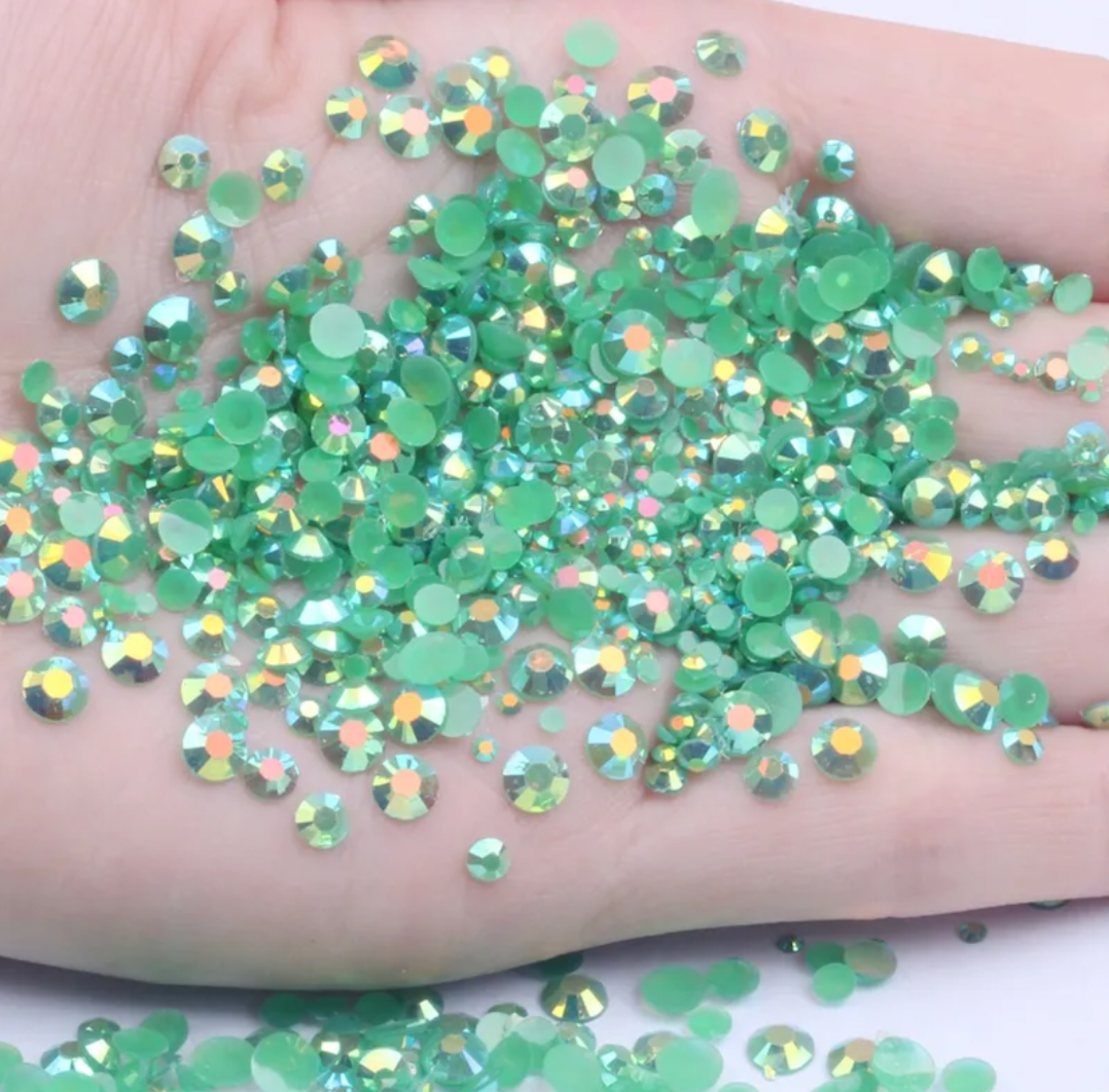 Green - AB Jelly Rhinestones