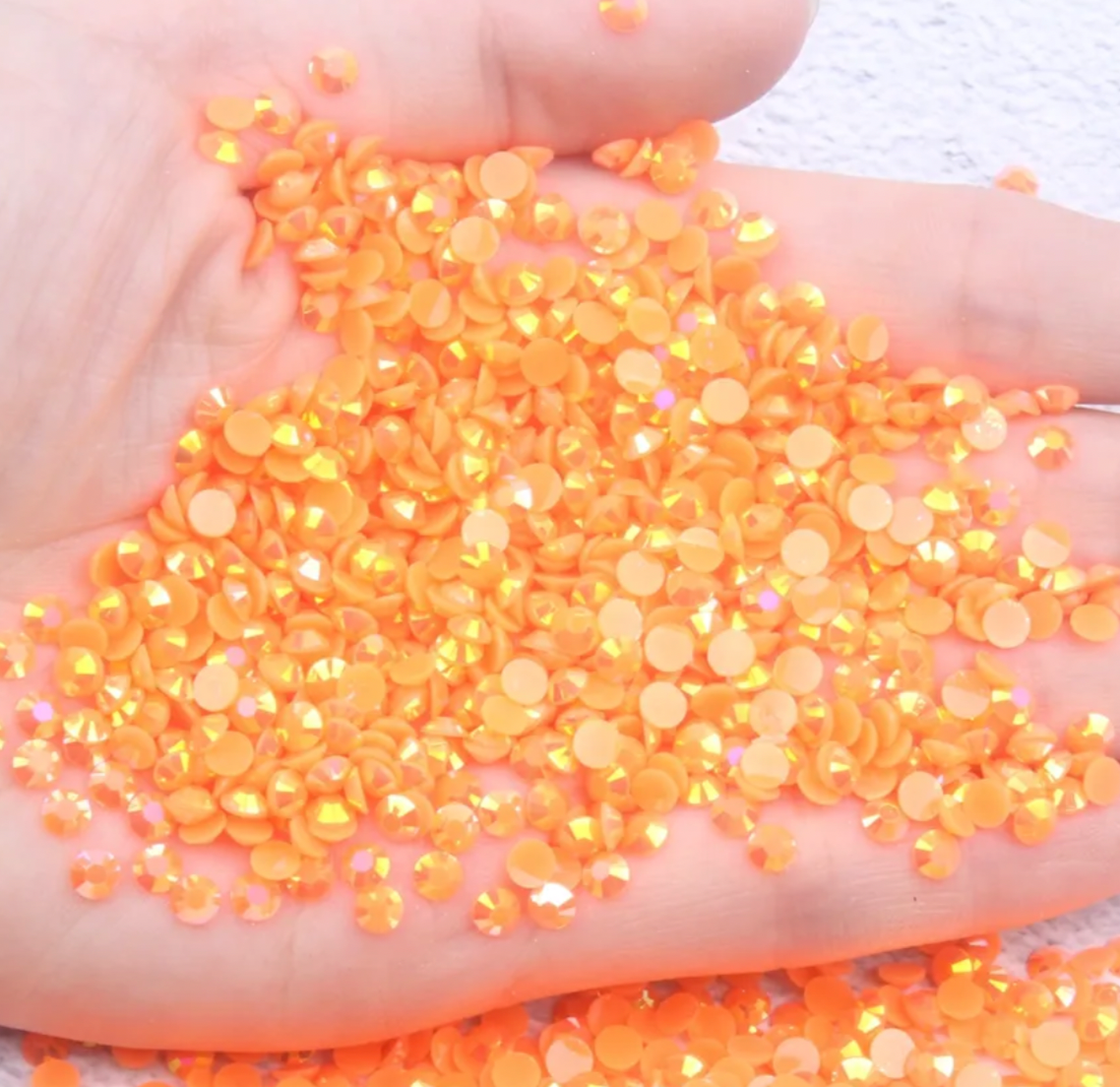 Neon Orange - AB Jelly Rhinestones