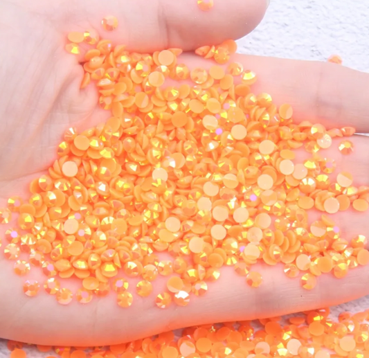 Neon Orange - AB Jelly Rhinestones