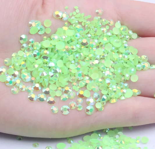 Neon Green - AB Jelly Rhinestones