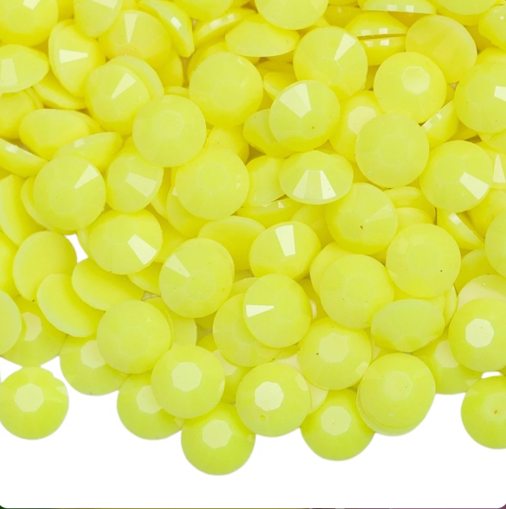 Solid Canary Yellow Rhinestones