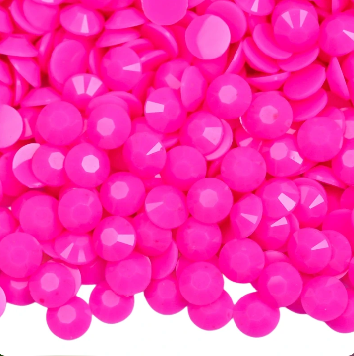 Solid Hot Pink Rhinestones