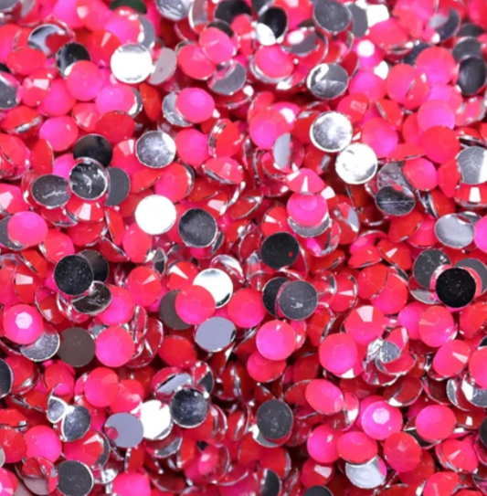 Electric Neon Pink - Silverback Rhinestones