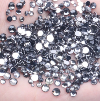 Gray - Clear Silverback Rhinestones