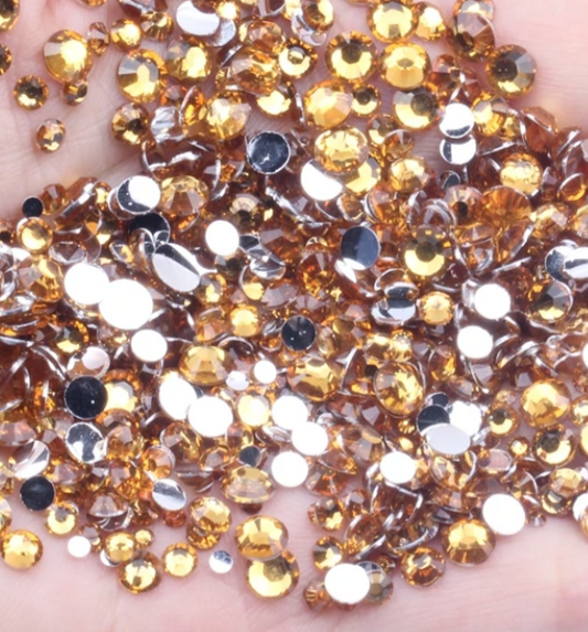 Citrine - Clear Silverback Rhinestones