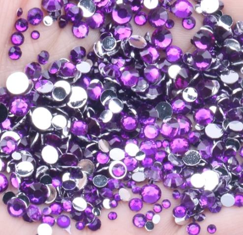 Violet - Clear Silverback Rhinestones