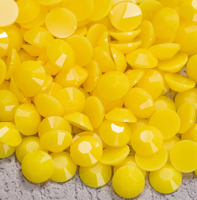 Solid Sunflower Yellow Rhinestones