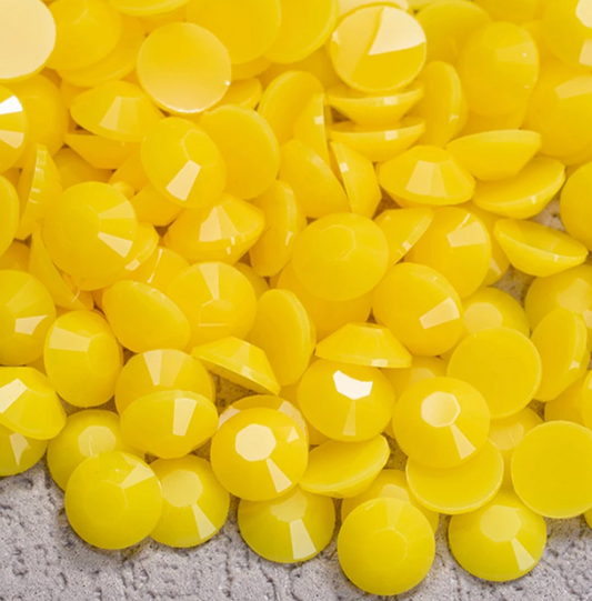 Solid Sunflower Yellow Rhinestones