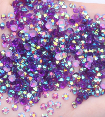 Transparent Purple AB Rhinestones